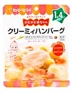 Kewpie Chicken Hamburger Steak In Cream Sauce (16mth+) 100g